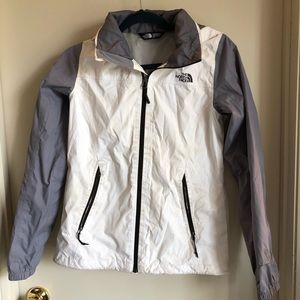 White North face Windbreaker